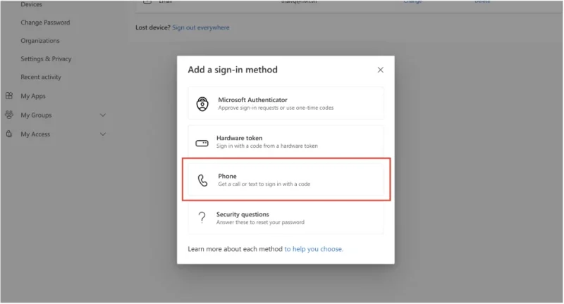 Cách xác minh tài khoản Microsoft bằng số điện thoại