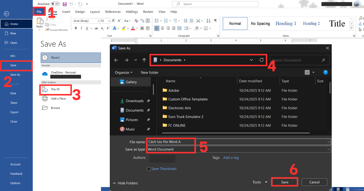 Cách lưu file Word trên điện thoại Cách lưu file Word trên điện thoại