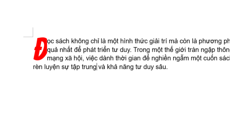 Cách tạo chữ cái to đầu dòng trong Word chi tiết