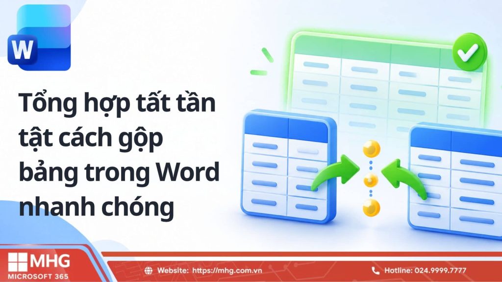 Cách gộp bảng trong Word nhanh chóng