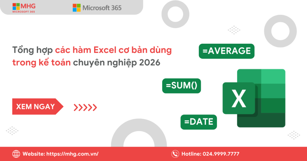 Các hàm excel cơ bản trong kế toán