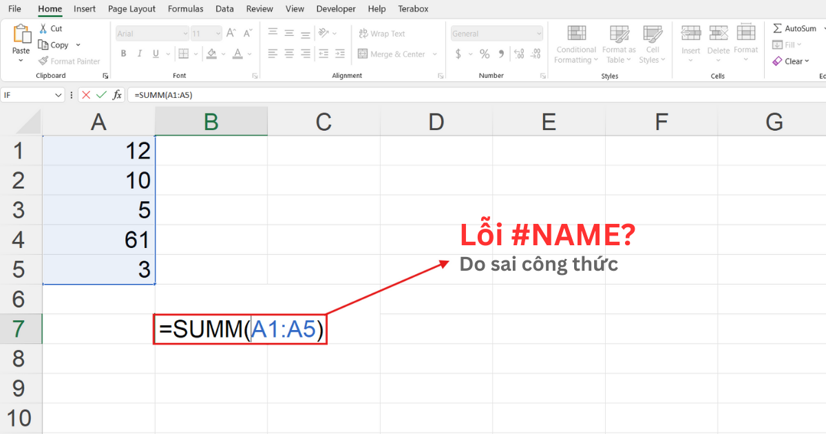 Các lỗi trong Excel