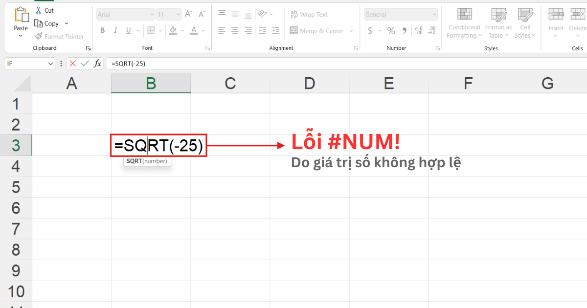 Các lỗi trong Excel