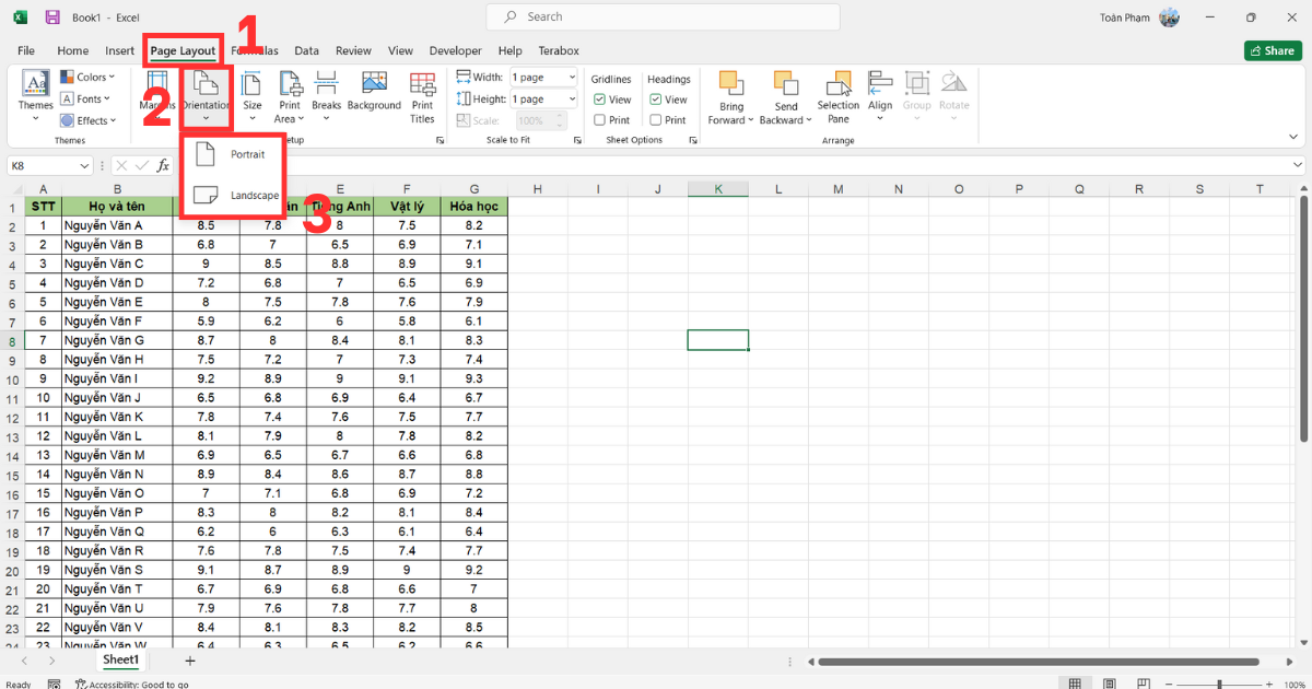 Cách in Excel
