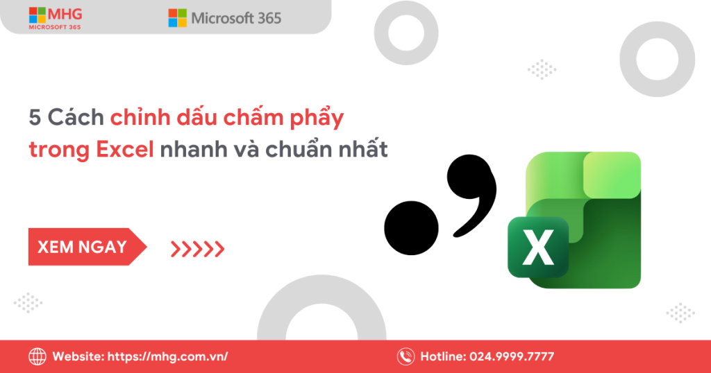 Chỉnh dấu chấm phẩy trong Excel