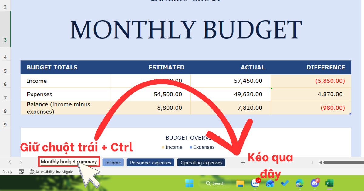 Copy Sheet trong Excel