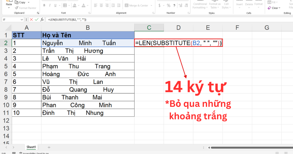 Hàm Len trong Excel là gì