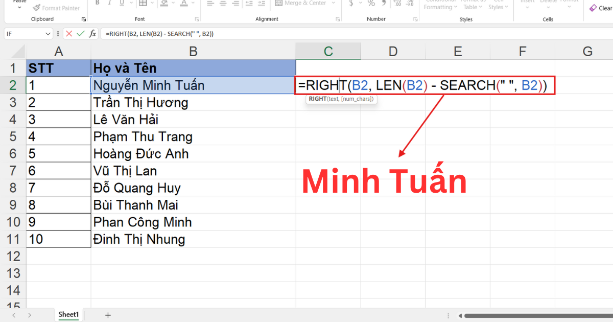 Hàm Len trong Excel là gì