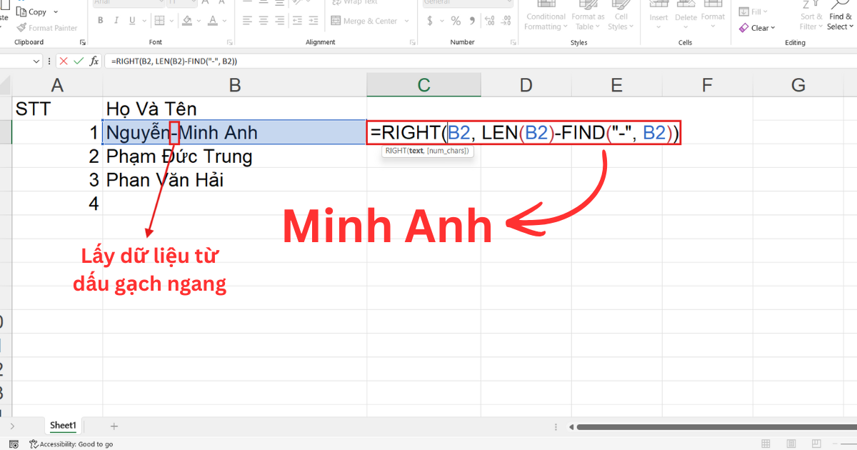 Hàm Right trong excel là gì Hàm Right trong excel là gì
