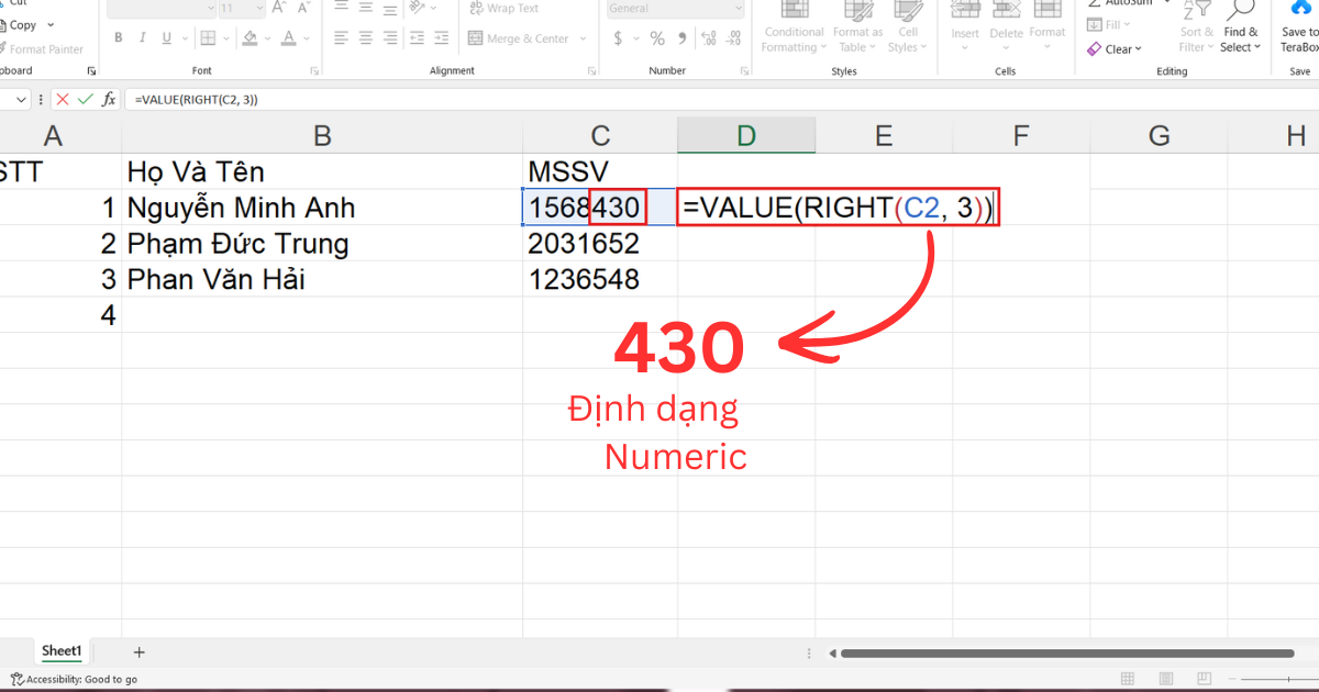 Hàm Right trong excel là gì Hàm Right trong excel là gì