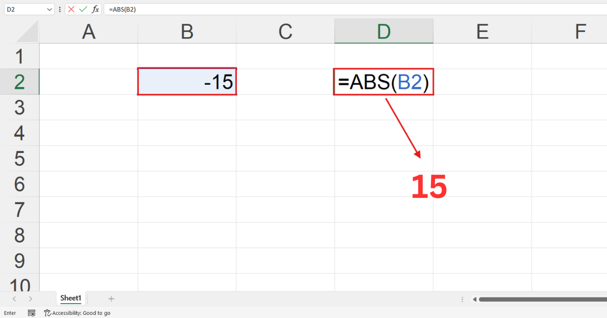 Hàm trị tuyệt đối trong Excel