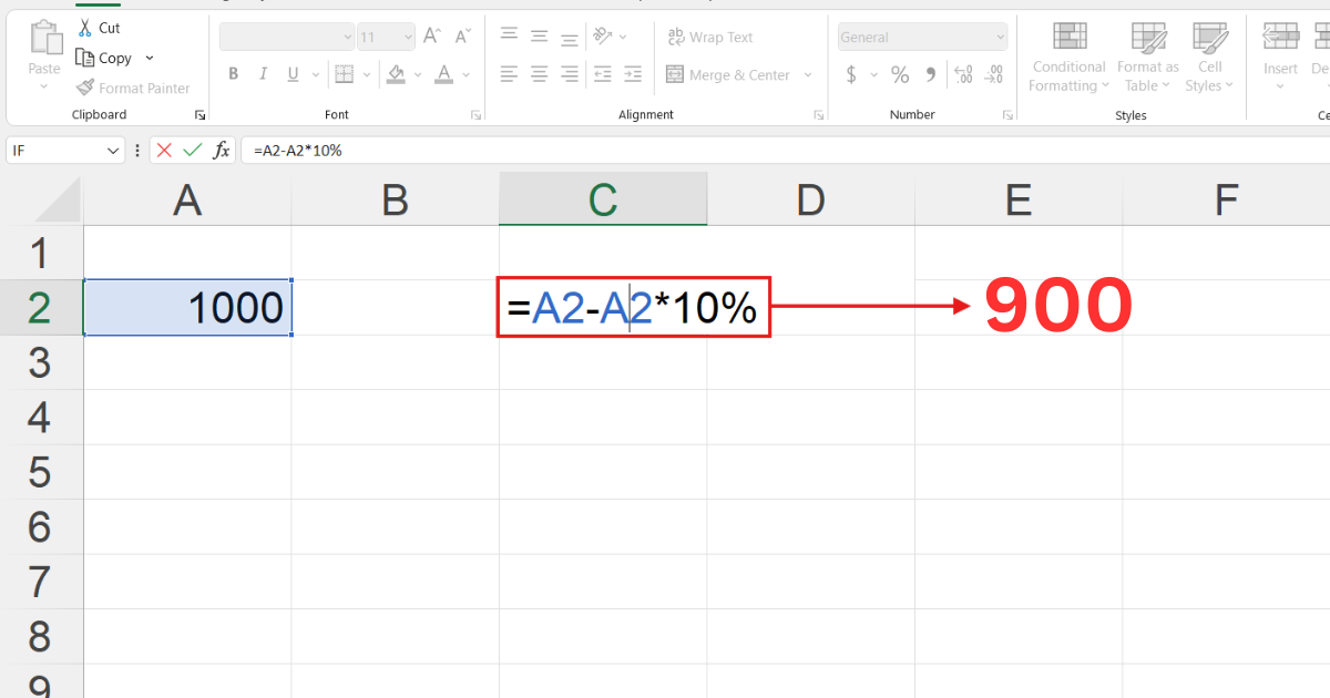 Hàm trừ Excel Hàm trừ Excel