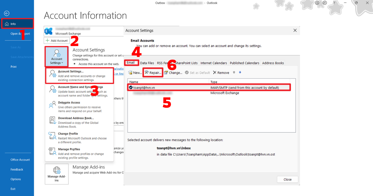 Mail Outlook không gửi được