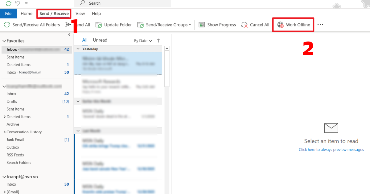 Mail Outlook không gửi được