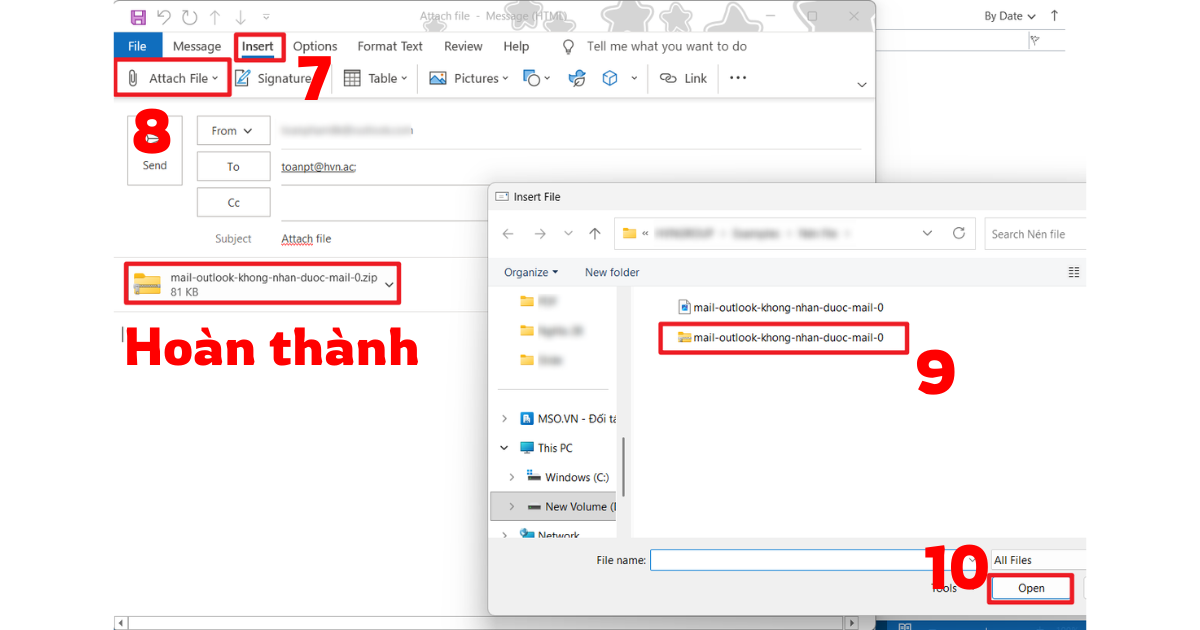 Mail Outlook không gửi được