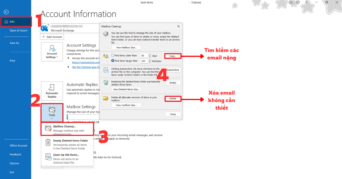 Mail Outlook không nhận được mail