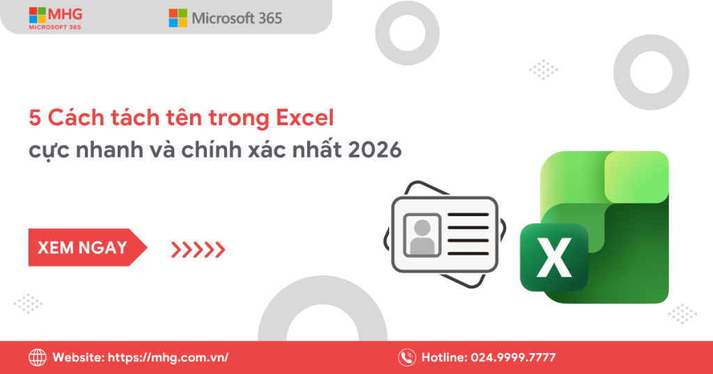 Tách tên trong Excel