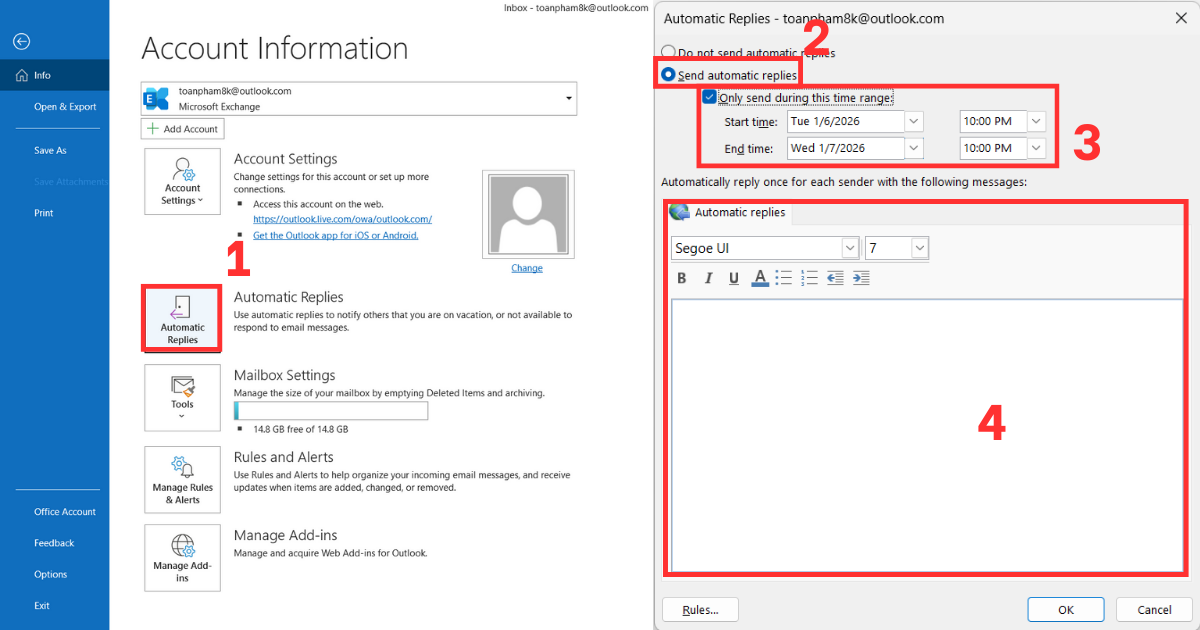 Tạo email tự động