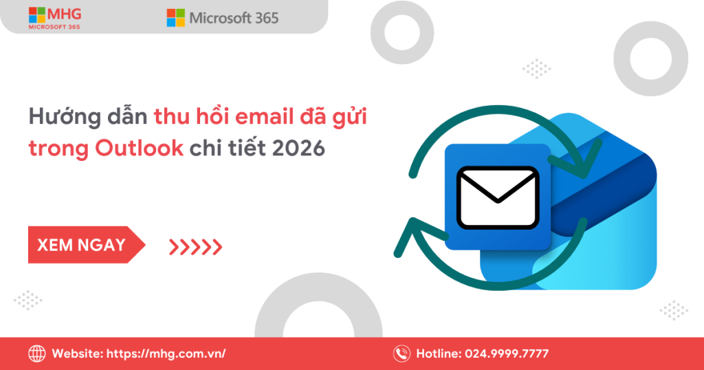 Thu hồi email đã gửi trong Outlook