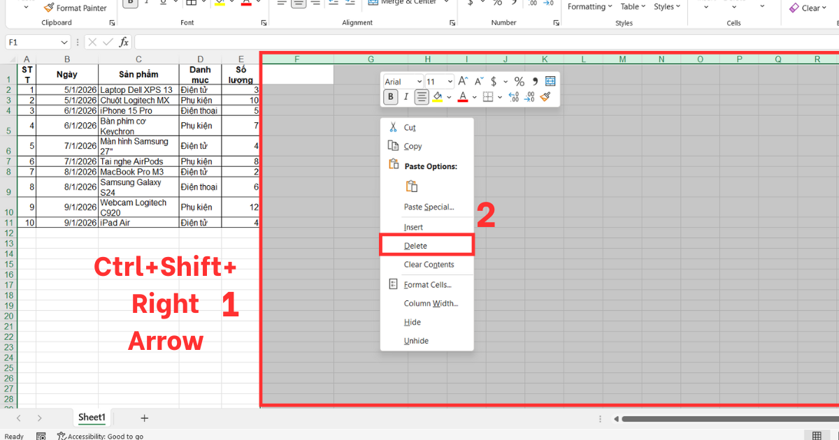 Xóa trang trắng trong Excel Xóa trang trắng trong Excel