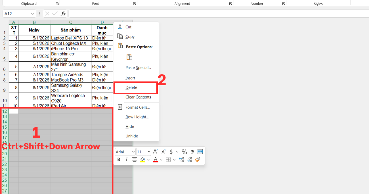 Xóa trang trắng trong Excel Xóa trang trắng trong Excel