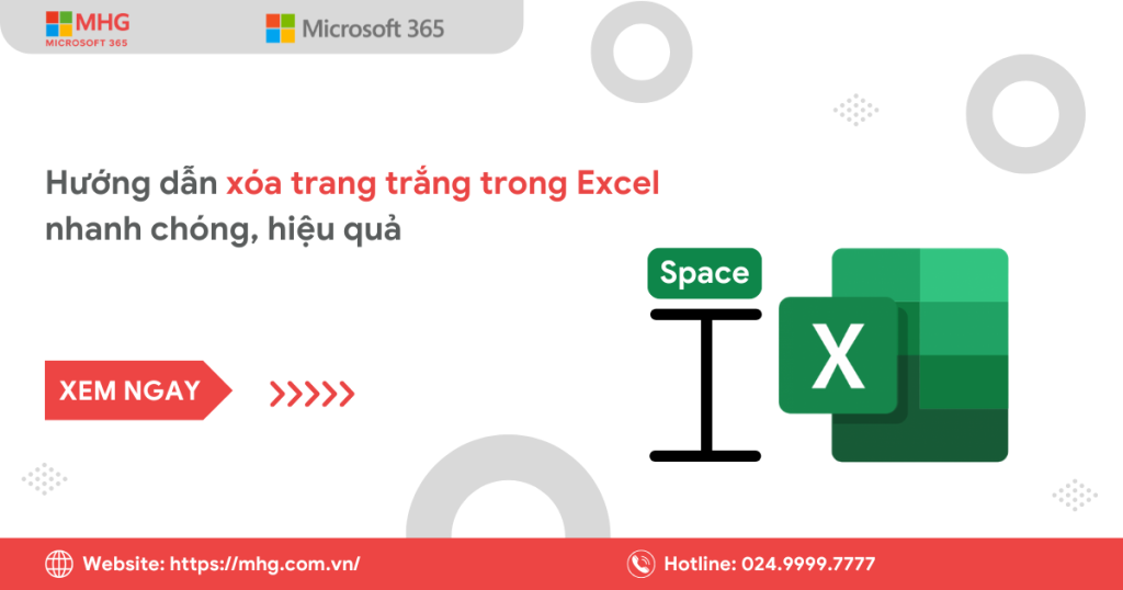 Xóa trang trắng trong Excel
