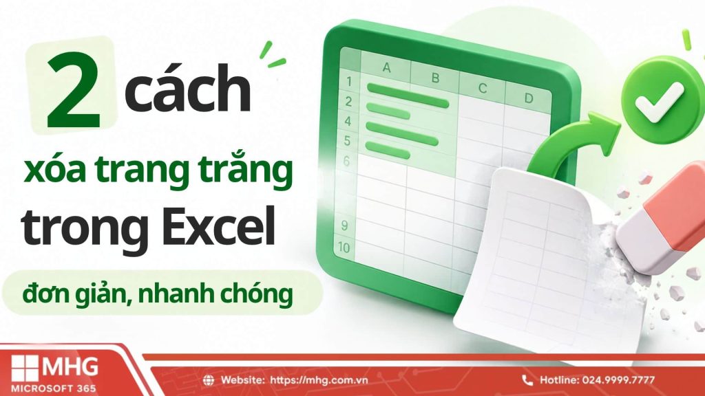 02 Cách xóa trang trắng trong Excel đơn giản, nhanh chóng