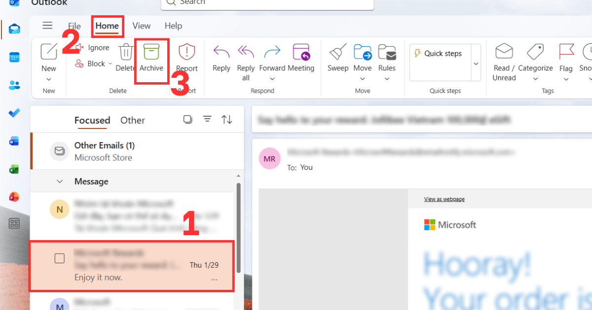 Archive mail Outlook là gì?