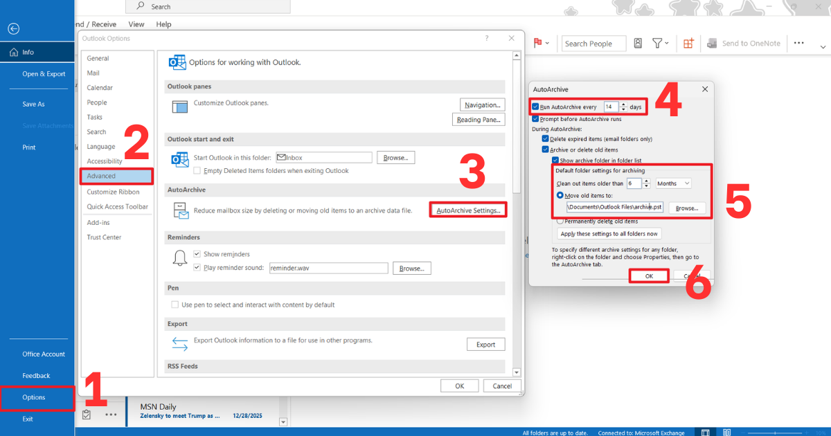 Archive mail Outlook là gì?