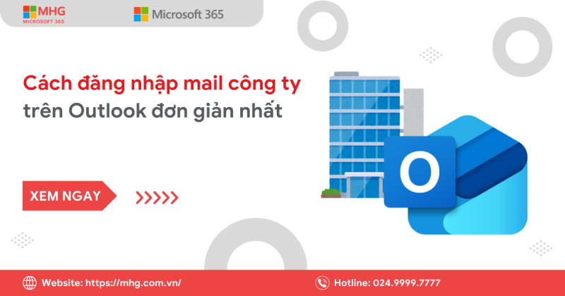 Cách đăng nhập mail công ty trên Outlook