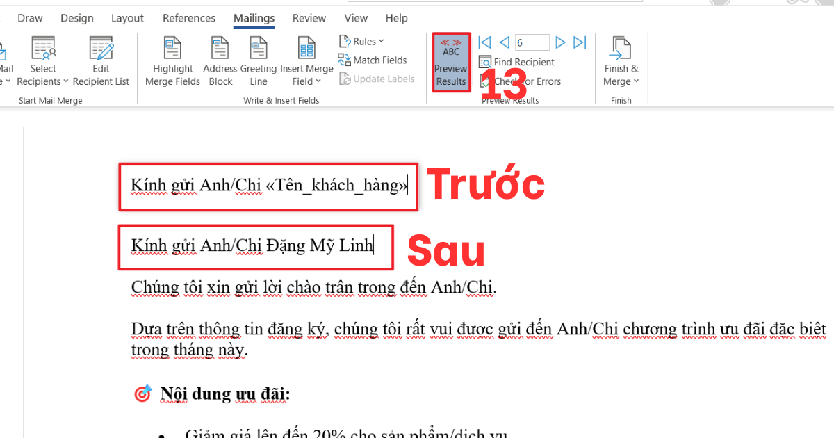 Cách làm mail merge trong word Cách làm mail merge trong word