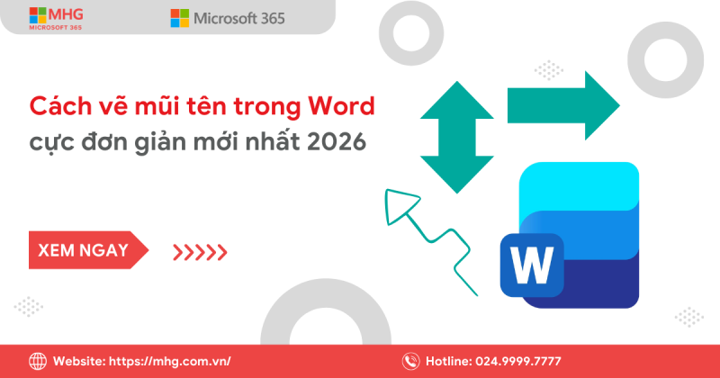 Cách vẽ mũi tên trong Word