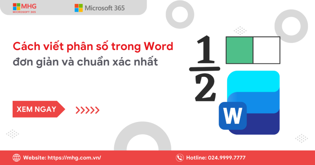 Cách viết phân số trong Word