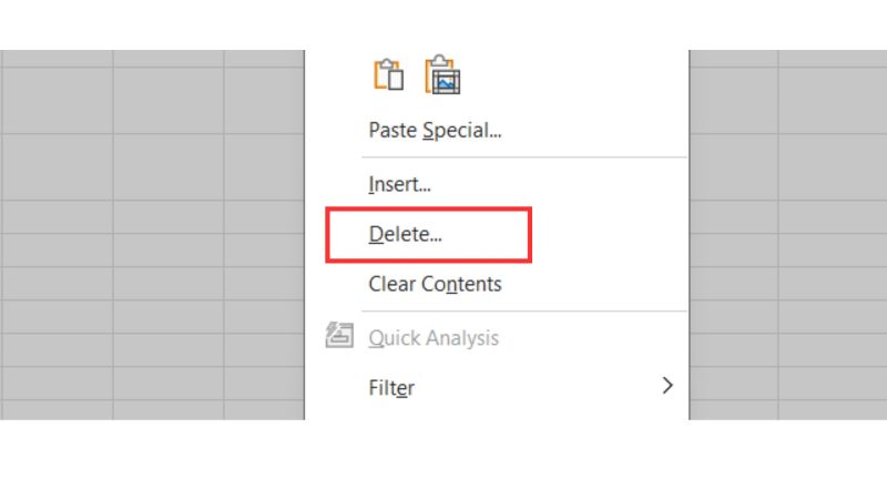 Xóa trang trắng bằng Delete