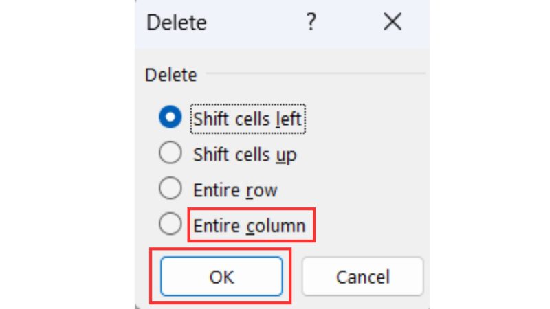 Xóa trang trắng bằng Delete