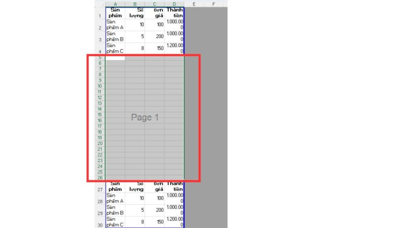 Xóa trang trắng bằng Page Break Preview