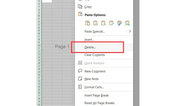 Xóa trang trắng bằng Page Break Preview