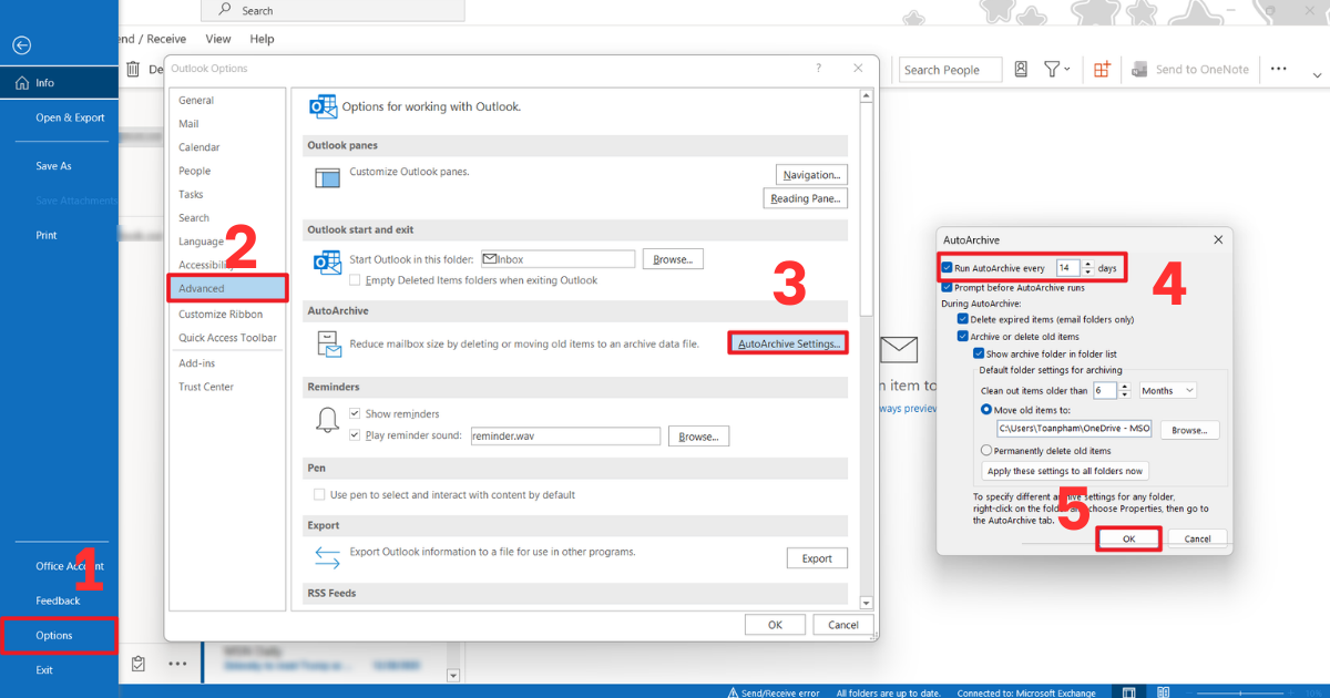 Cách xử lý mail Outlook bị đầy