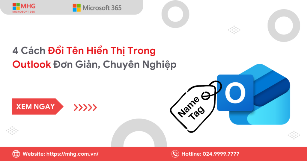 Đổi tên hiển thị trong Outlook