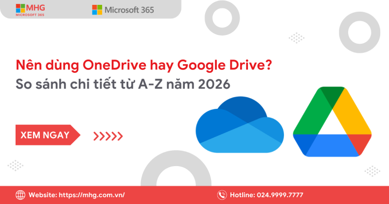 Nên dùng onedrive hay google drive