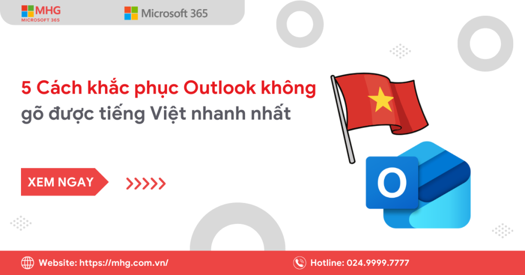 Outlook không gõ được tiếng Việt