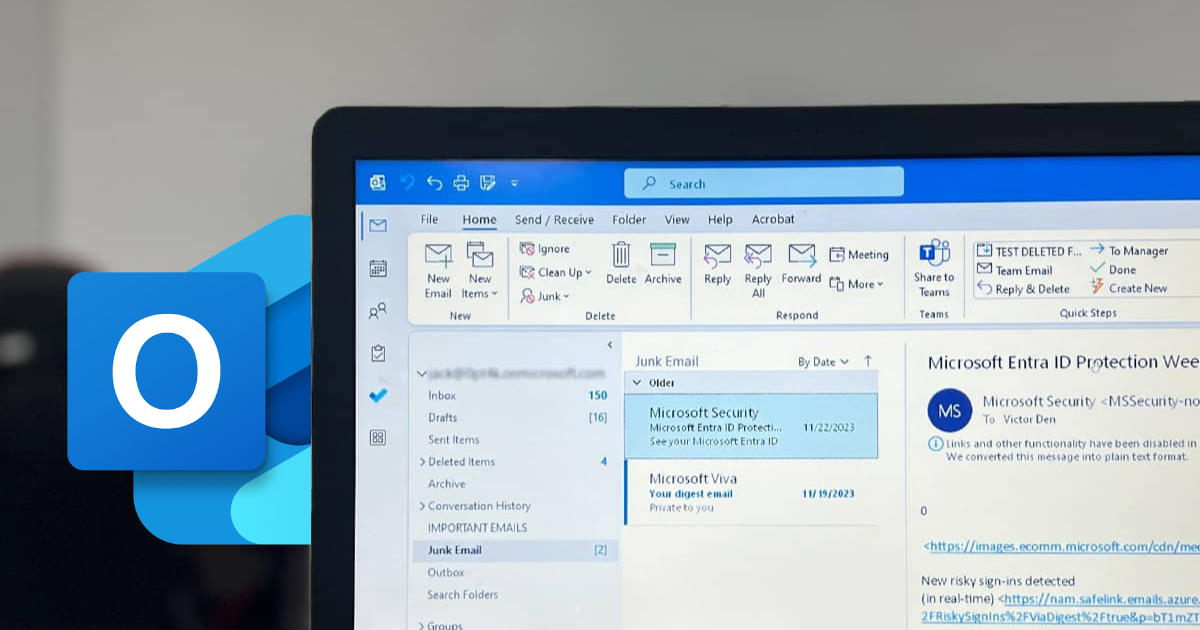 Outlook không tim kiếm được mail