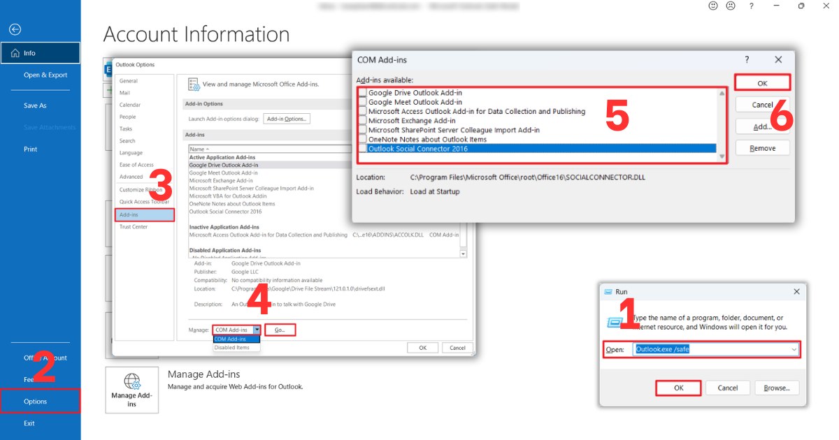 Outlook không tim kiếm được mail