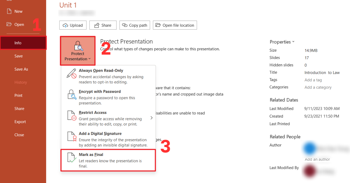 Bỏ chế độ read only ở PowerPoint