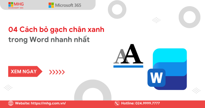 Bỏ gạch chân xanh trong Word