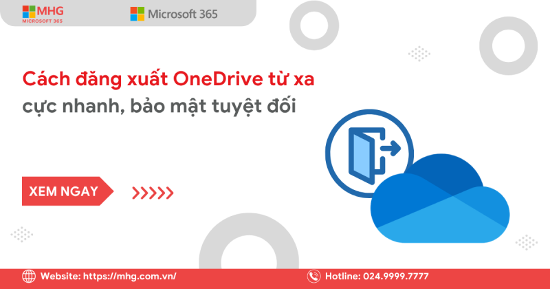 Đăng xuất OneDrive từ xa