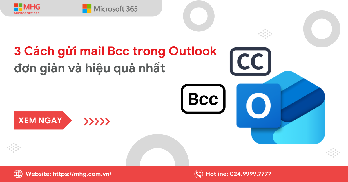 03 Cách gửi mail Bcc trong Outlook đơn giản và hiệu quả 2026