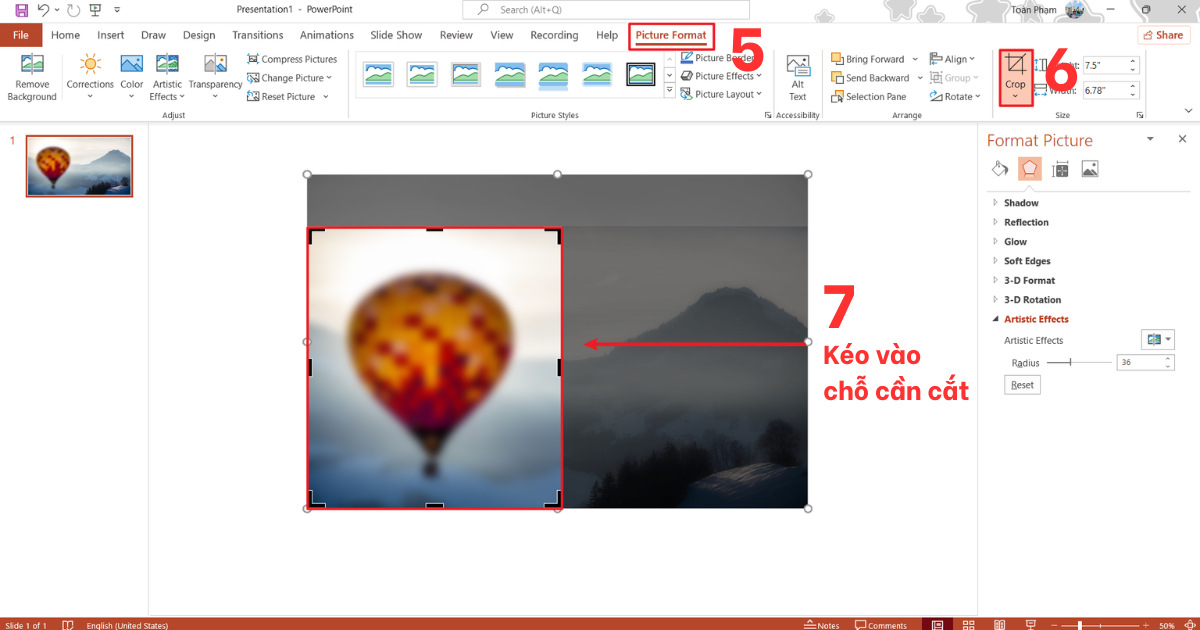Cách làm mờ ảnh trong PowerPoint