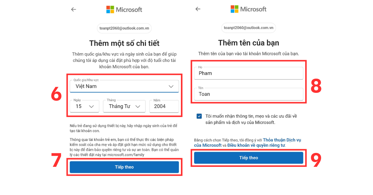 Cách tạo tài khoản Outlook