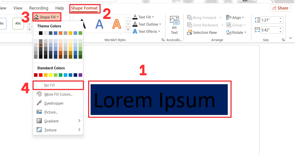Cách xóa nền chữ trong PowerPoint